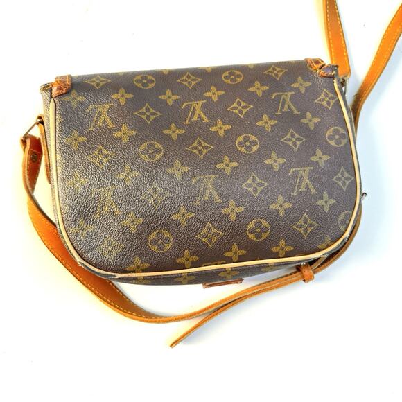 Vintage Louis Vuitton Saint Cloud Crossbody – Monogram, Custom Strap Patina RARE - Picture 5 of 16